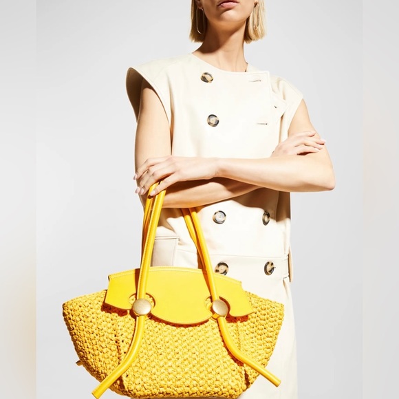Proenza Schouler tote bag, raffia and calf leather NWT - Picture 7 of 8